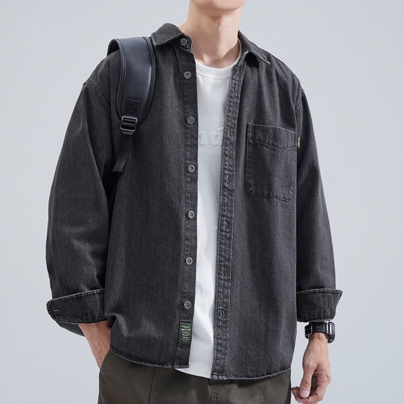 Denim Shirt Men's Long Sleeve  - Winter Clothing Pk review and price