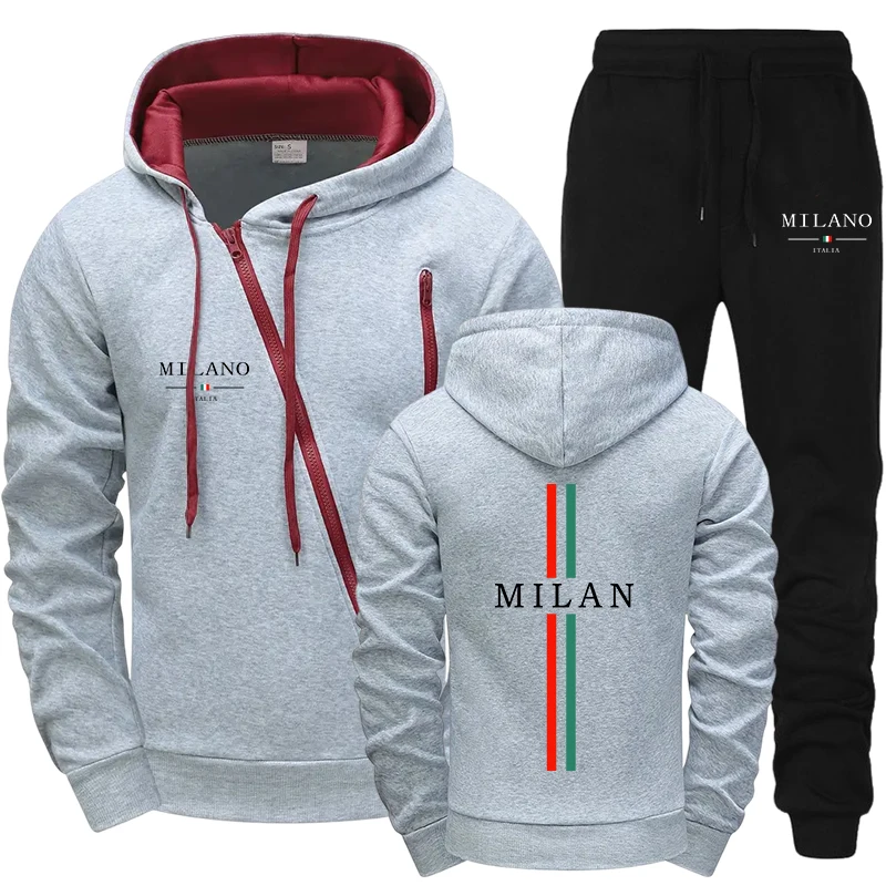 Men Tracksuit Sets Fashion Cas - Winter Clothing Pk review and price