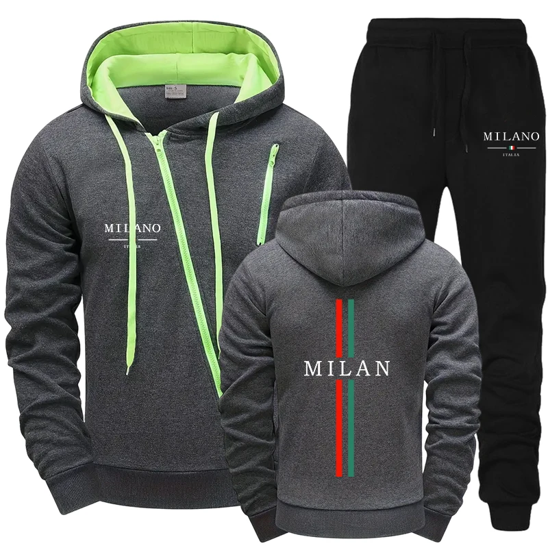 Men Tracksuit Sets Fashion Cas - Winter Clothing Pk review and price